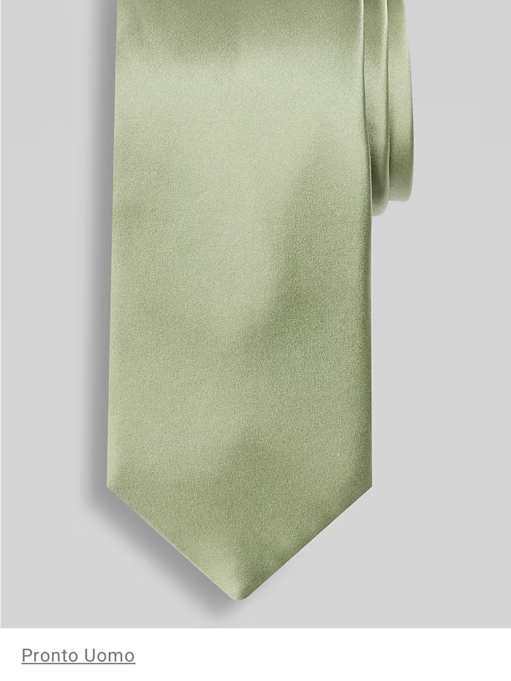 Pronto Uomo Sage Green Satin Tie